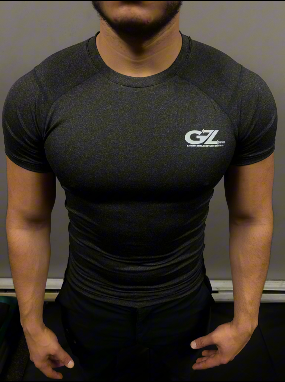 CEMENT GREY GZONE COMPRESSION T-SHIRT